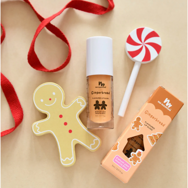 No Nasties Christmas Limited Edition Natural Kids Lip Gloss Gingerbread