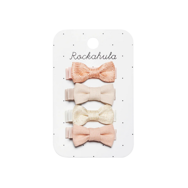 Rockahula Linen Mini Bow Clips