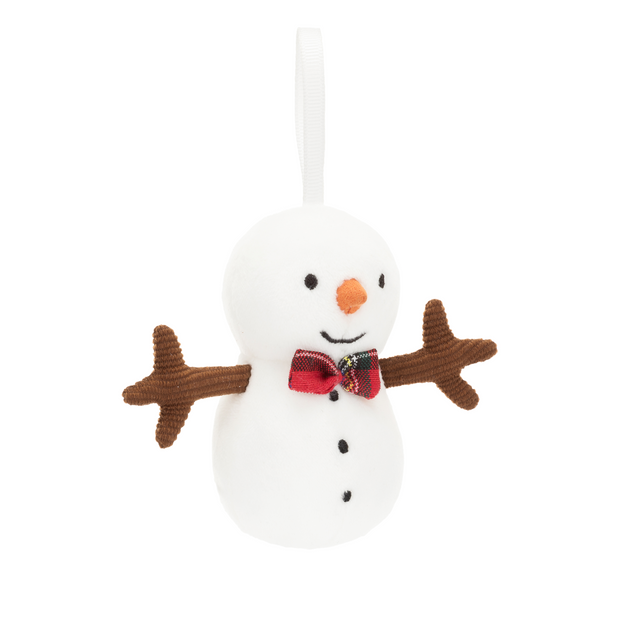 Jellycat Festive Folly Snowman Plush Ornament