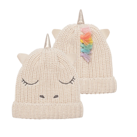 Rainbow Unicorn Knitted Hat