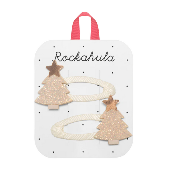 Golden Christmas Tree Clips