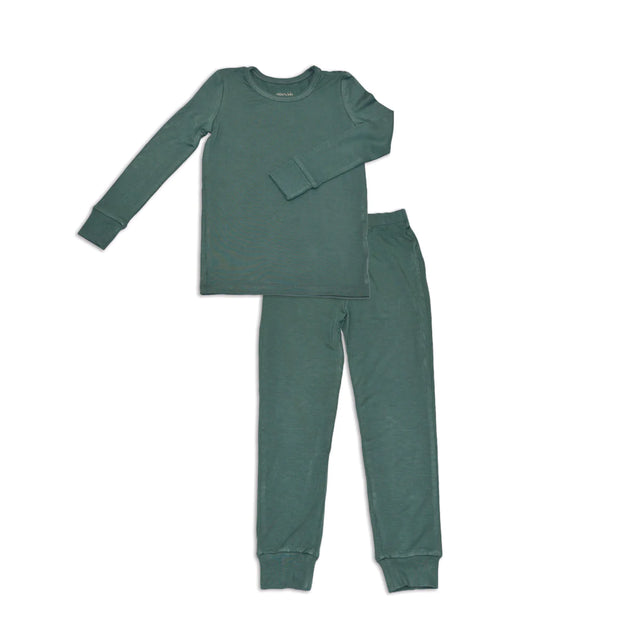 Silkberry Baby Bamboo Long Sleeve Pajama Set (Pine)