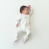 Kyte baby Zippered Footie in Poi Rainbow