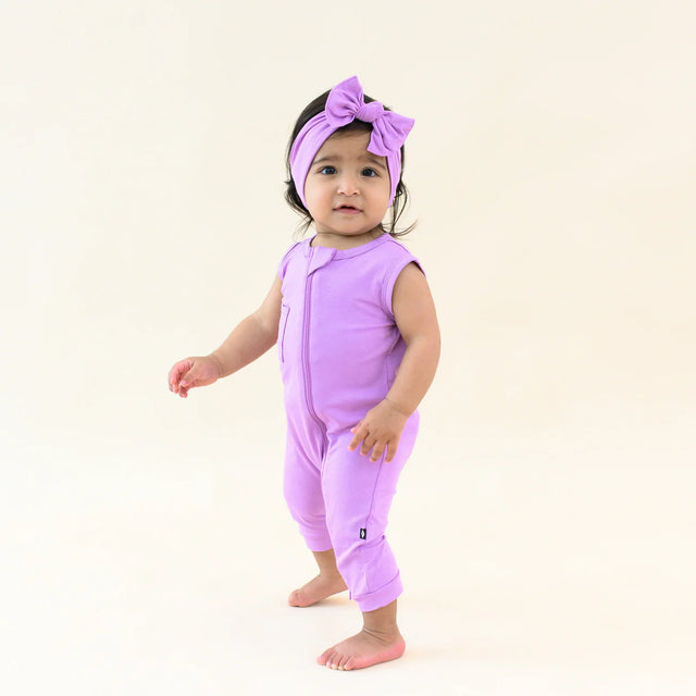 Kyte Baby Zippered Sleeveless Romper in Poi