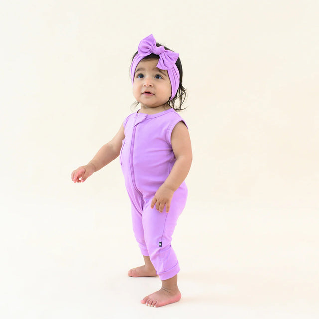 Kyte Baby Zippered Sleeveless Romper in Poi