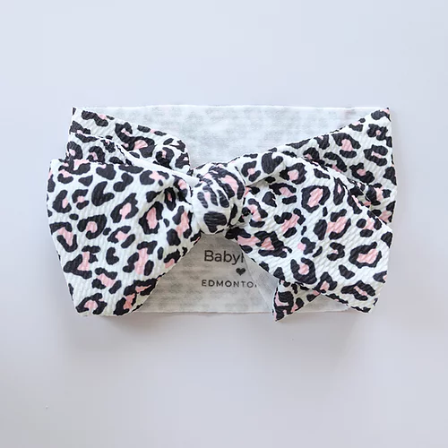 Baby Hood Big Bow Headband - Patterned