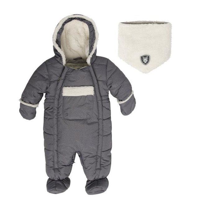 Deux par deux 1 pc Snowsuit - Grey Texture