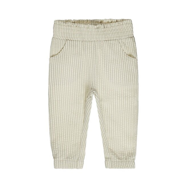 Dirkje girls trousers soft green striped muslin