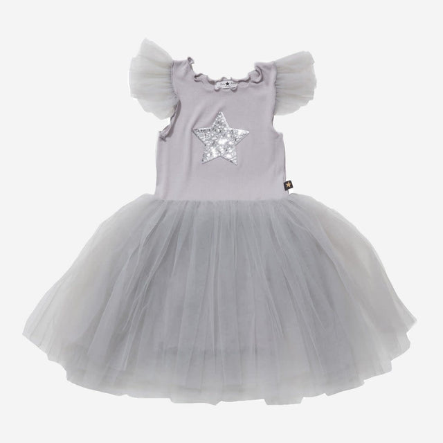 Petite Hailey Frill Sha Tutu Dress - Silver