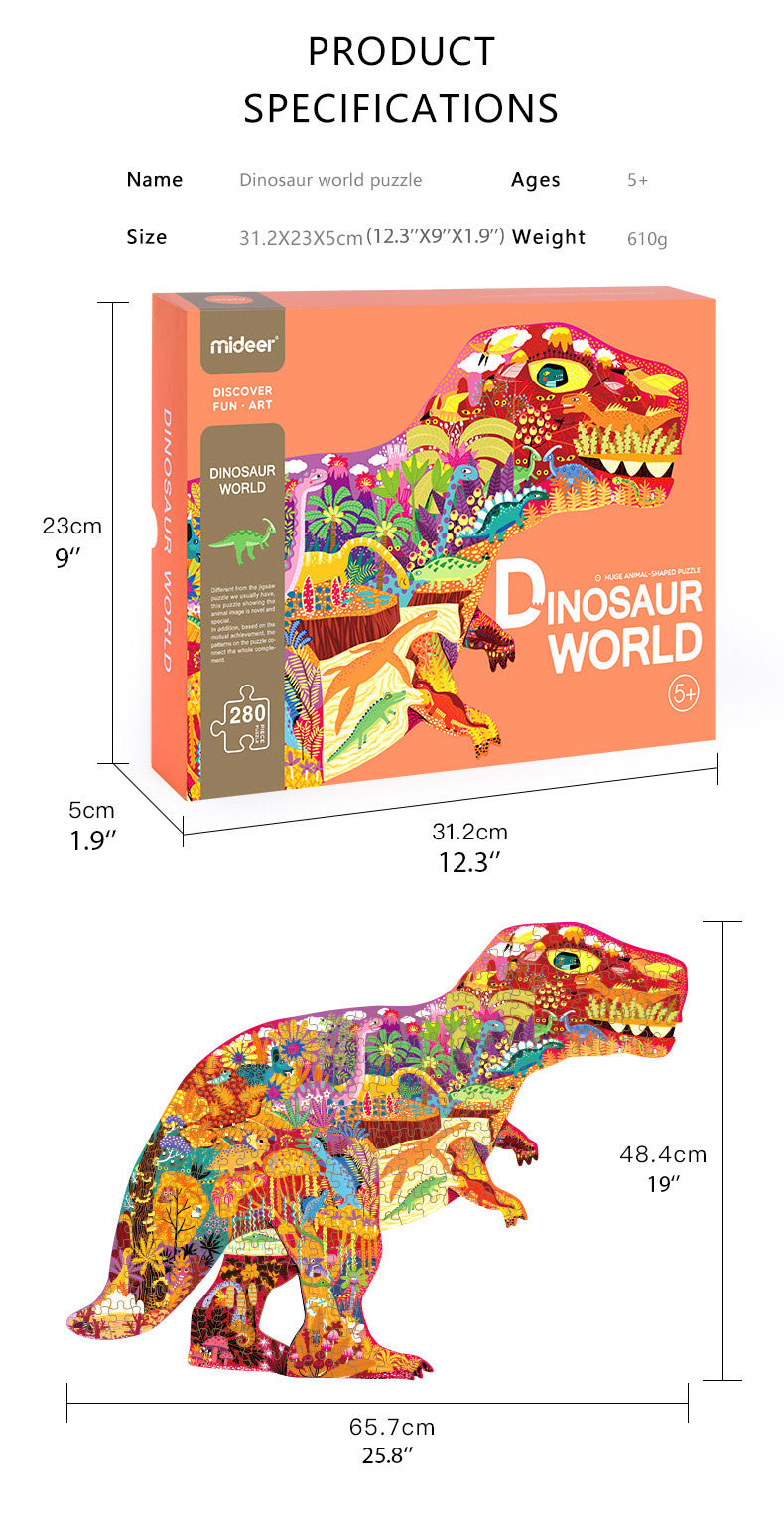 Mideer Dinosaur World Puzzle (280pc)
