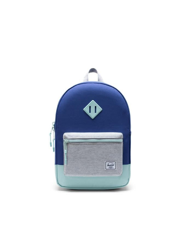 Herschel Supply Heritage X-Large Youth Backpack (Orient Blue/Light Grey Crosshatch/Eggshell Blue)