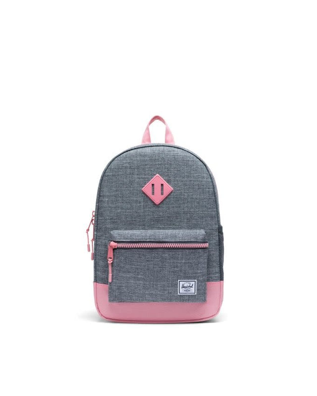 Herschel Supply Heritage Youth Backpack (Raven Crosshatch/Flamingo Pink)