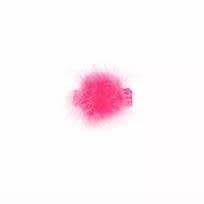 Olilia Mink Puff Hair Clip - Hot pink