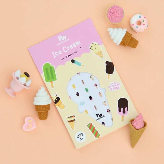 Ice-Cream Themed Nail Stickers