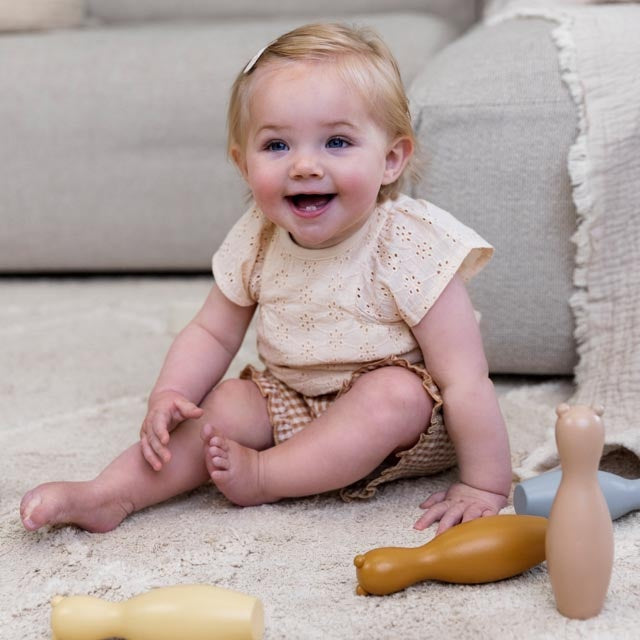 Dirkje baby blouse short sleeve off white embroidery