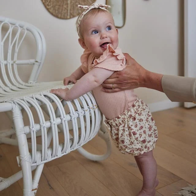 Dirkje girls baby romper set w/ hairband - coral pink