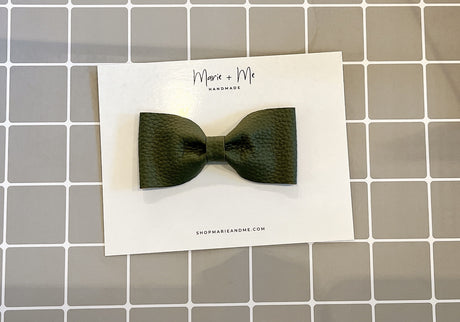 Marie + Me Bow Tie Clip On - Spruce Green