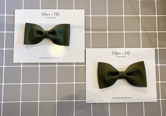 Marie + Me Bow Tie Clip On - Spruce Green