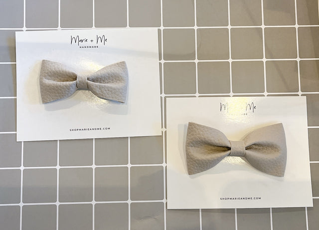 Marie + Me Bow Tie Clip On - Ash