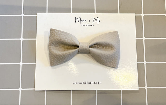 Marie + Me Bow Tie Clip On - Ash