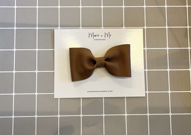 Marie + Me Bow Tie Clip On - Mocha