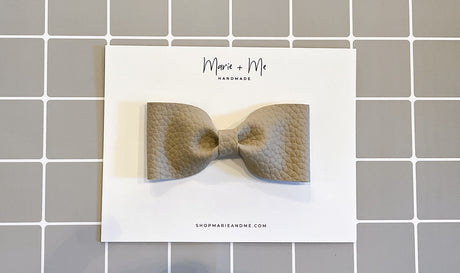 Marie + Me Bow Tie Clip On - Taupe