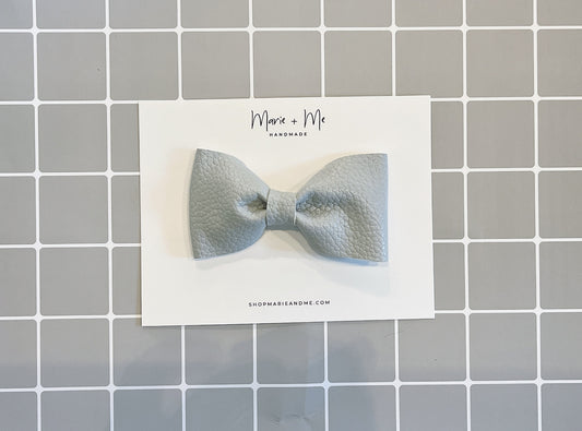 Marie + Me Bow Tie Clip On - Light Grey
