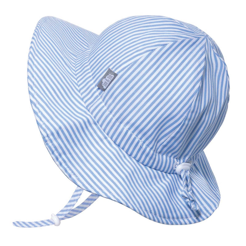 Jan & Jul Cotton Floppy Hat - Blue Stripes