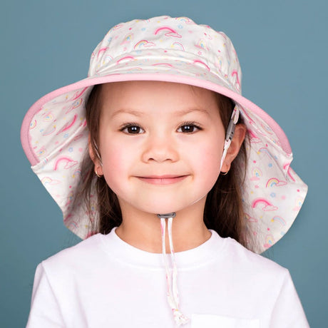 Jan & Jul Cotton Adventure Hat - Rainbow Pink Brim