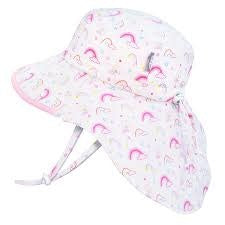 Jan & Jul Cotton Adventure Hat - Rainbow Pink Brim