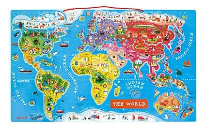 Magnetic World Puzzle Map