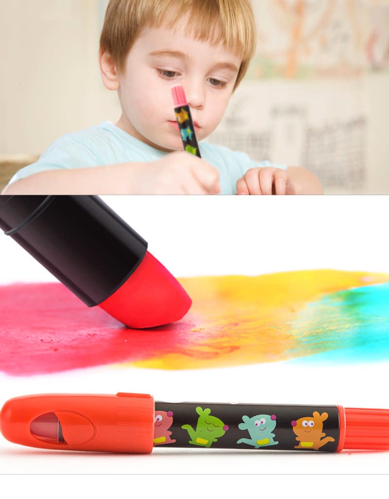 Jar Melo Silky Washable Crayons  - 6 Colors