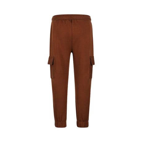 Koko Noko boys cargo jogging trousers loose fit brown rib