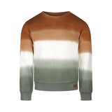 Koko Noko boys sweater dark brown off white green