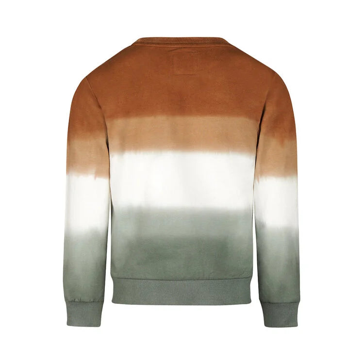 Koko Noko boys sweater dark brown off white green