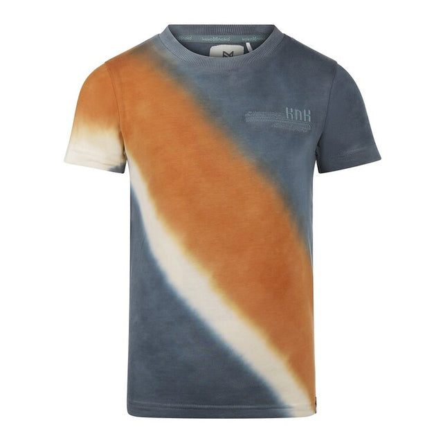 Koko Noko boys' T-shirt blue white cognac tie dye