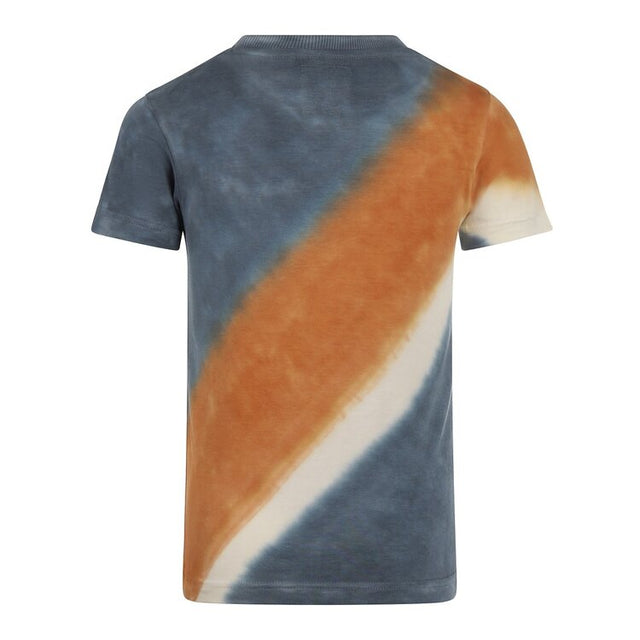 Koko Noko boys' T-shirt blue white cognac tie dye