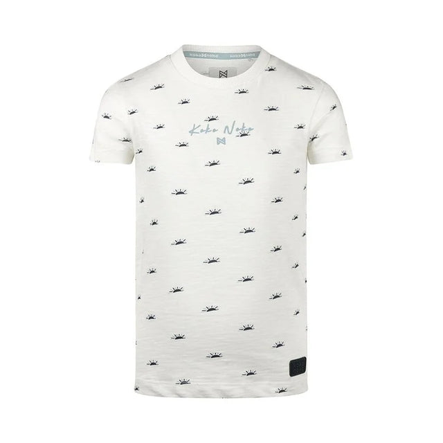 Koko Noko boys' T-shirt off white dark blue light blue