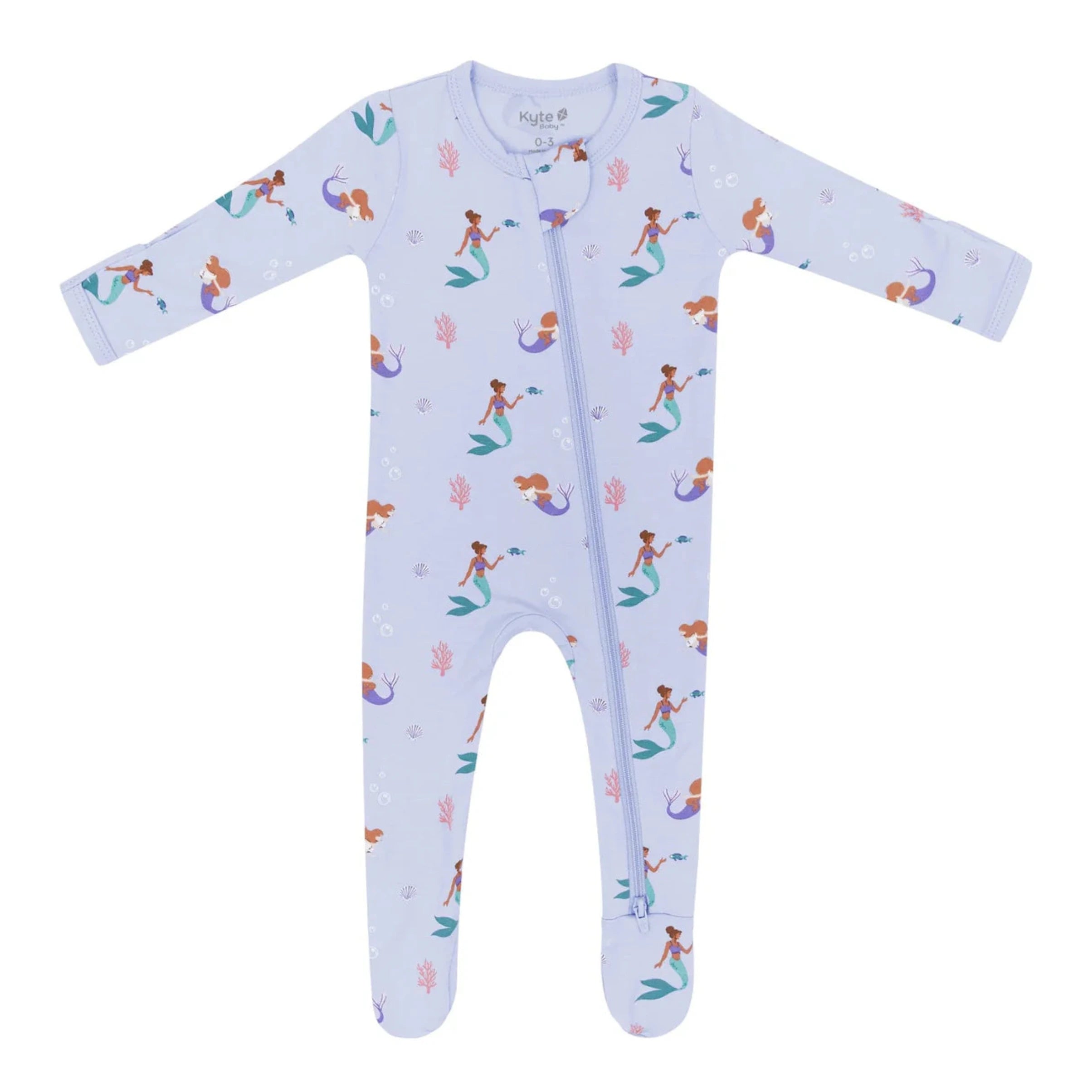 Kyte Baby Zippered Footie - Mermaid