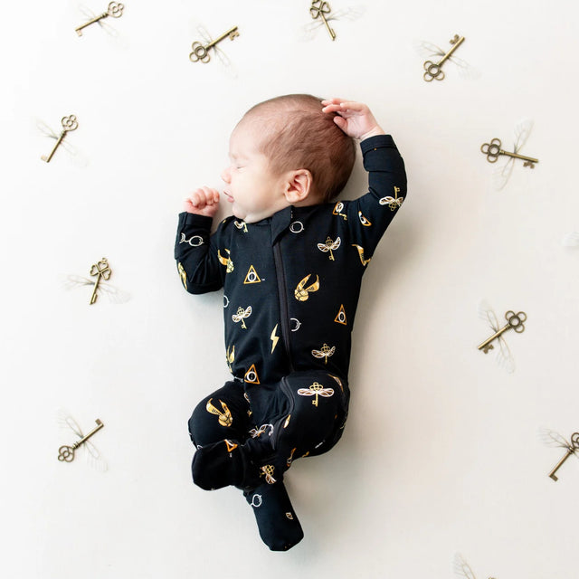 Kyte Baby Zippered Footie in Midnight Icon