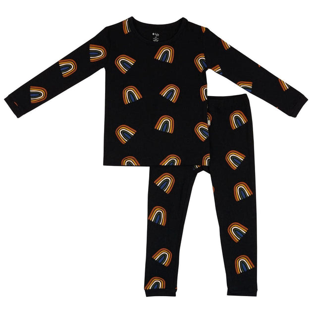 Kyte Baby Toddler Pajama Set (Toddler) - Rust Rainbow Midnight