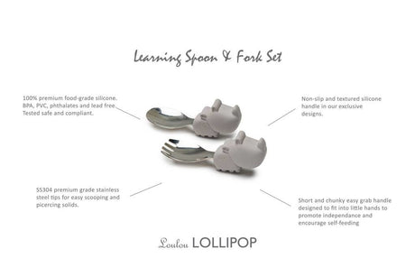 LouLou Lollipop  Learning Spoon / Fork Set Aligator