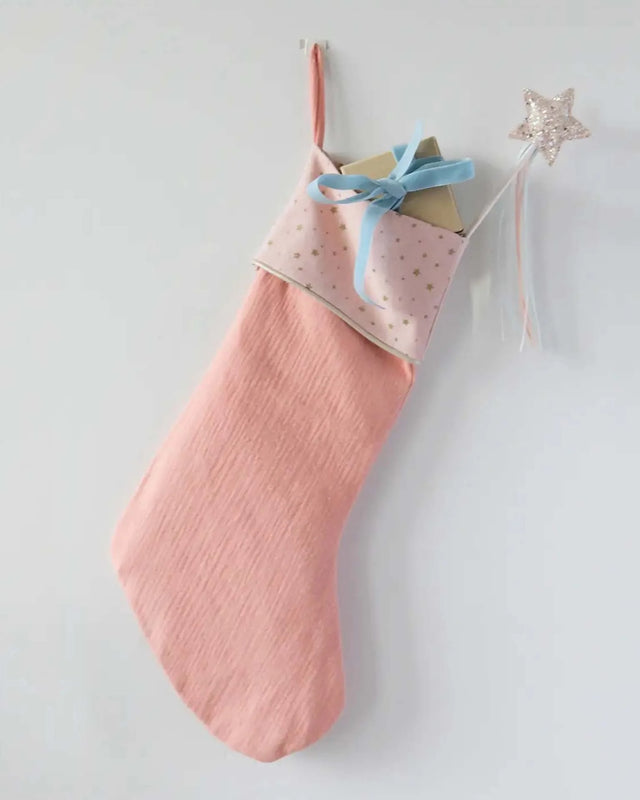 Rockahula Starry Christmas Stocking - Coral