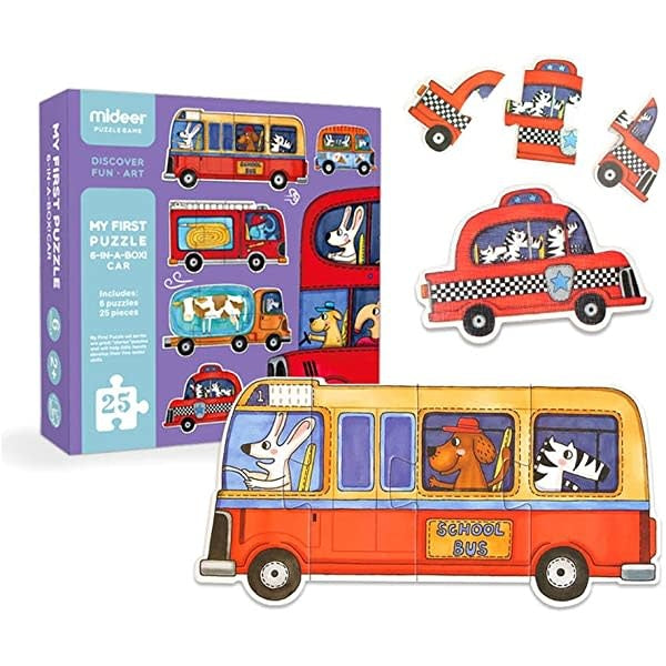 Mideer First Puzzle 6pk (Cars)