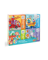 Mideer 4pk Puzzle (Traffic)