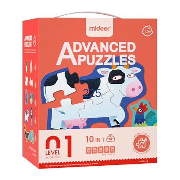 Mideer Level 1 Advanced Progressive Puzzle  (Animal)