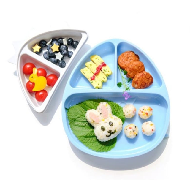 Monee Dino Suction Plate Set (Blue)