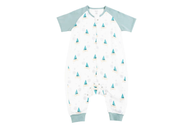 Nest Designs Raglan Bamboo Pima Short Sleeve Sleep Suit 0.6 TOG - The Happy Hermit