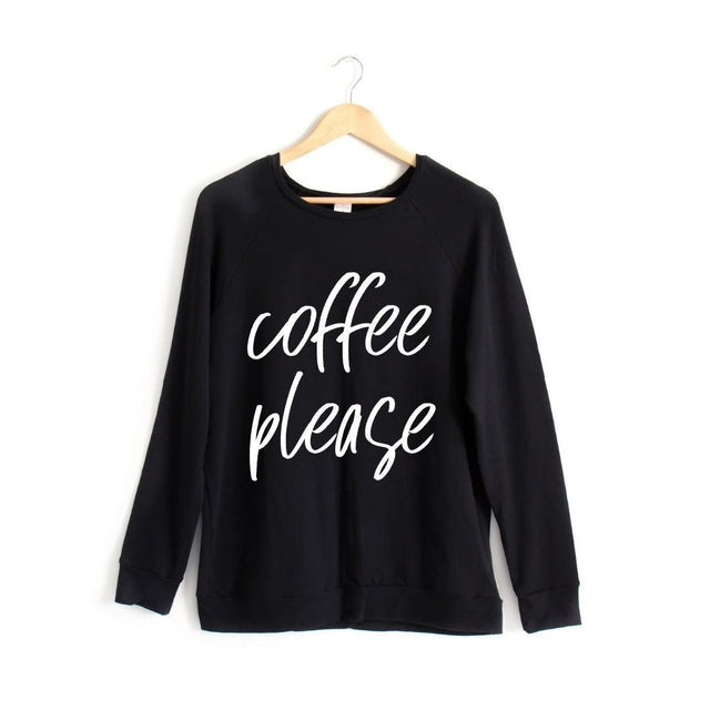 P&C Coffee Please Adult Crewneck (Black)