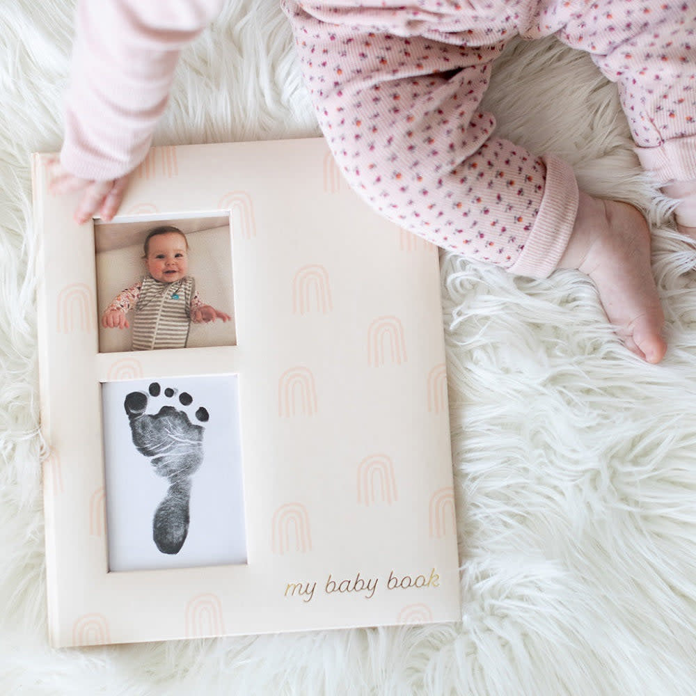 Pearhead Baby Book - My Baby Book (Blush Rainbows))